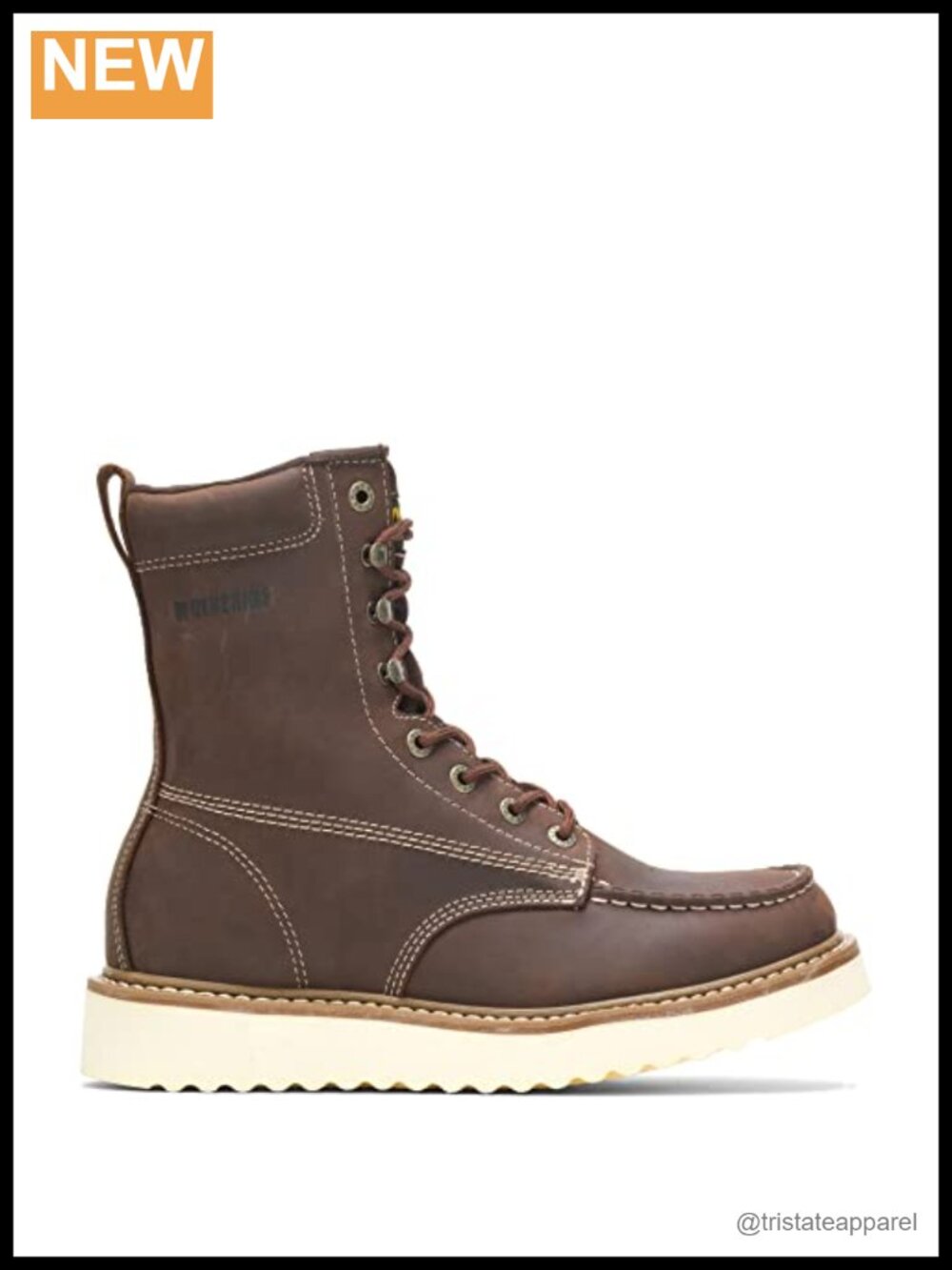 Men's Loader 8" Steel Toe Wedge Work Boots Leather Goodyear Welt